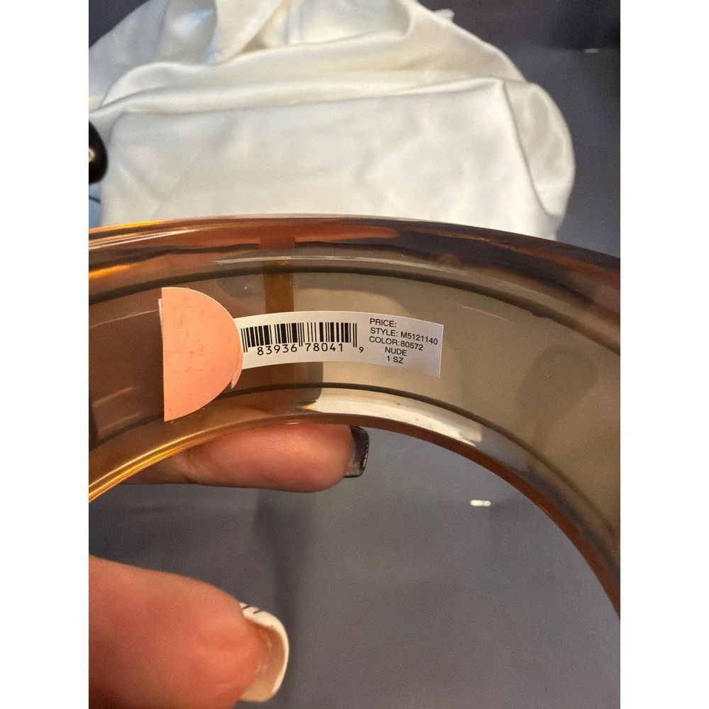 Marc by Marc Jacobs Nude Resin Bangle Bracelet M5121140 Amber Keyhole Logo